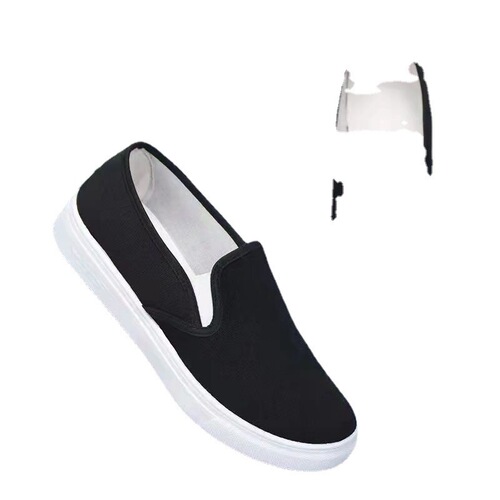 Slip-on shoes for women, white flat bottom, comfortable, student casual nurse, white non-slip comfortable canvas single, factory direct sale