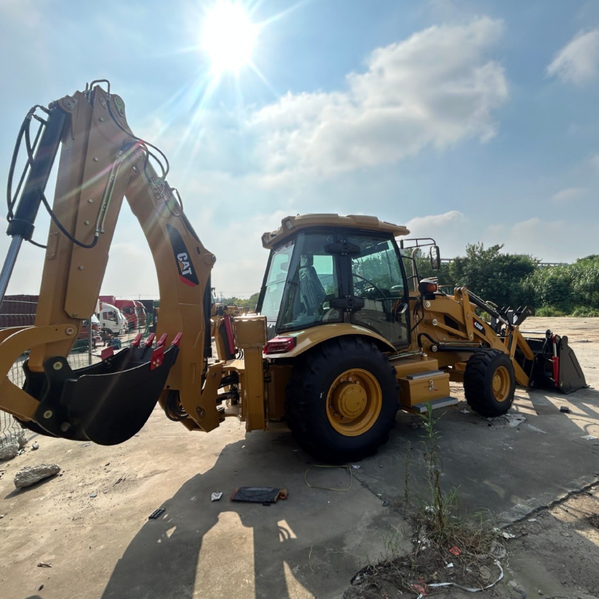 Cargador de excavadora CAT 420F, comercio exterior directo, envío rápido y barato