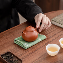 茶巾轻奢复古防烫巾丝绒布茶几茶桌布中式吸水布垫功夫茶道零配件