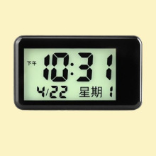 多功能数显改装防水车载夜光电子表通用大屏钟表电动车电瓶车LCD