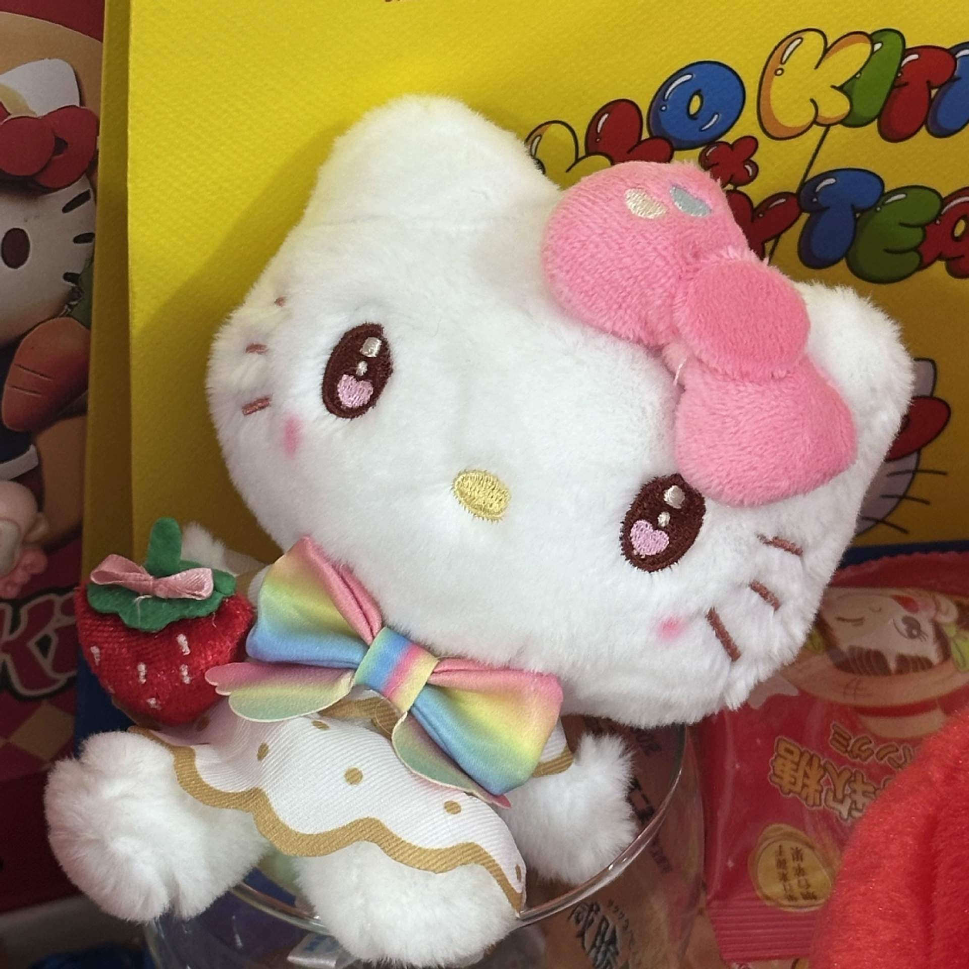Плюшевая подвеска-брелок для ключей (Hello Kitty) симпатичная кукла, мягкая мини-плюша 10+ вариантов дизайна, подарок 0.038 кг
