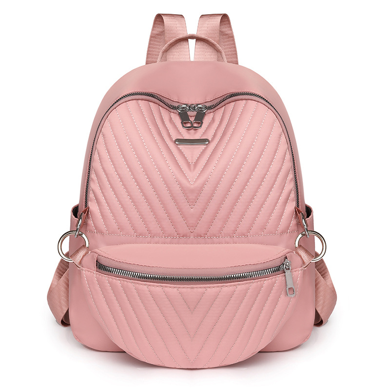 Fábrica al por mayor 2024 nuevo estilo casual color sólido damas mochila de nailon moda versátil multifuncional para niños y madres