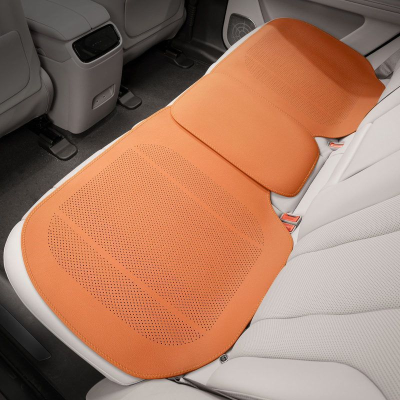 Seat Cushion Summer | Mercedes-Benz Seat cushion, seat cover - b-full-coverage-thin-emma-orange-rear-row-single