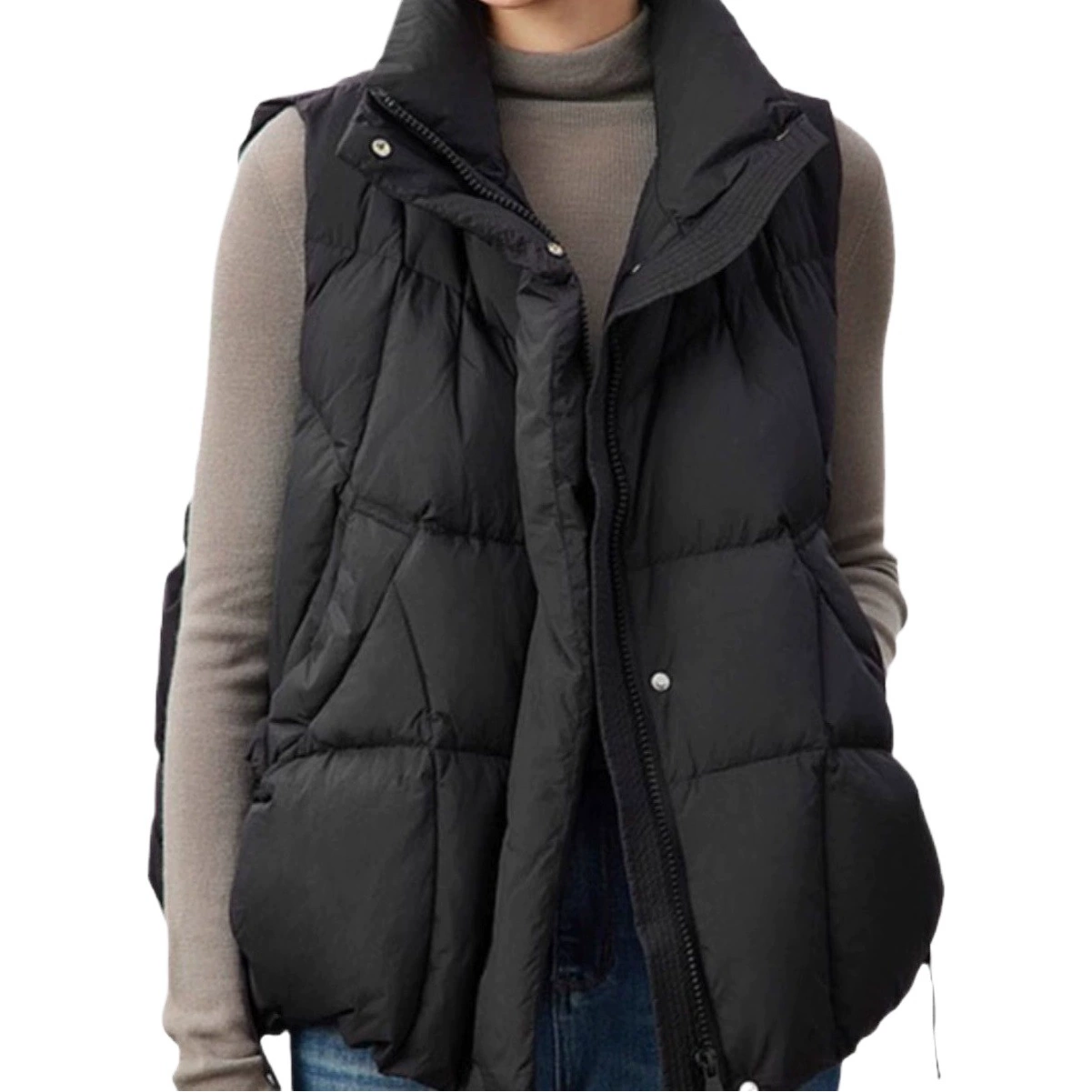 [Yichen] 24 зимних классных пуховых жилета Pinghu, женская верхняя одежда, жилет в европейском стиле, универсальный повседневный пуховик, жилет