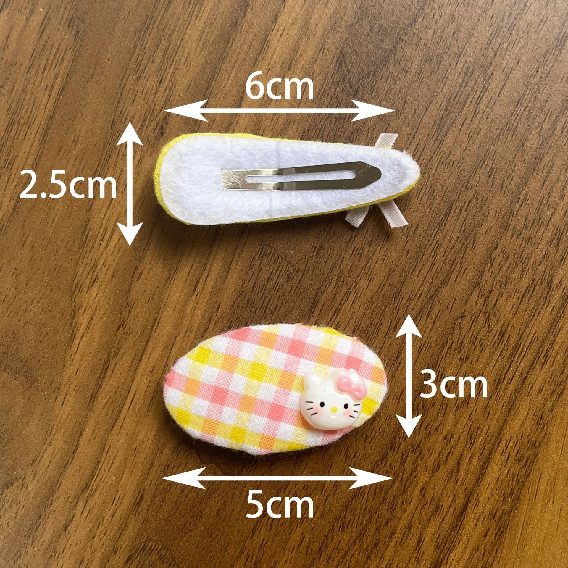 Clips de cabello para niños coreanos, clips de tela a cuadros dulces para niñas, clips de cabello para bebés no lastiman, clips de cabello para bebés, adornos de cabello al por mayor