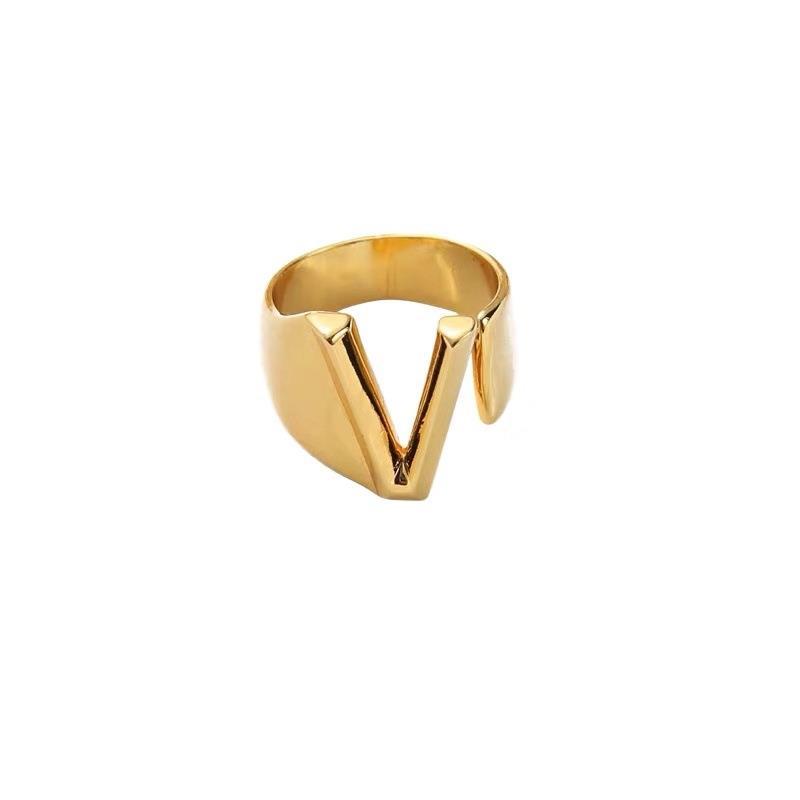 Fashion Letter Copper Plating Open Ring 1 Piece