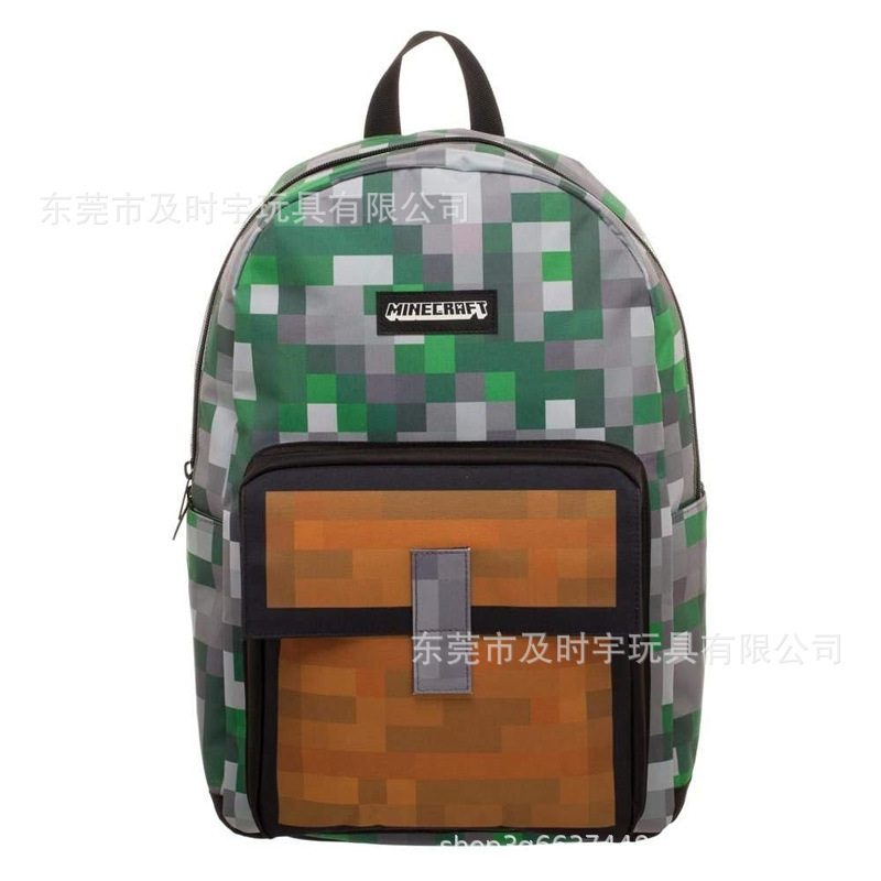 Minecraft game peripheral student school bag Creeper campus…