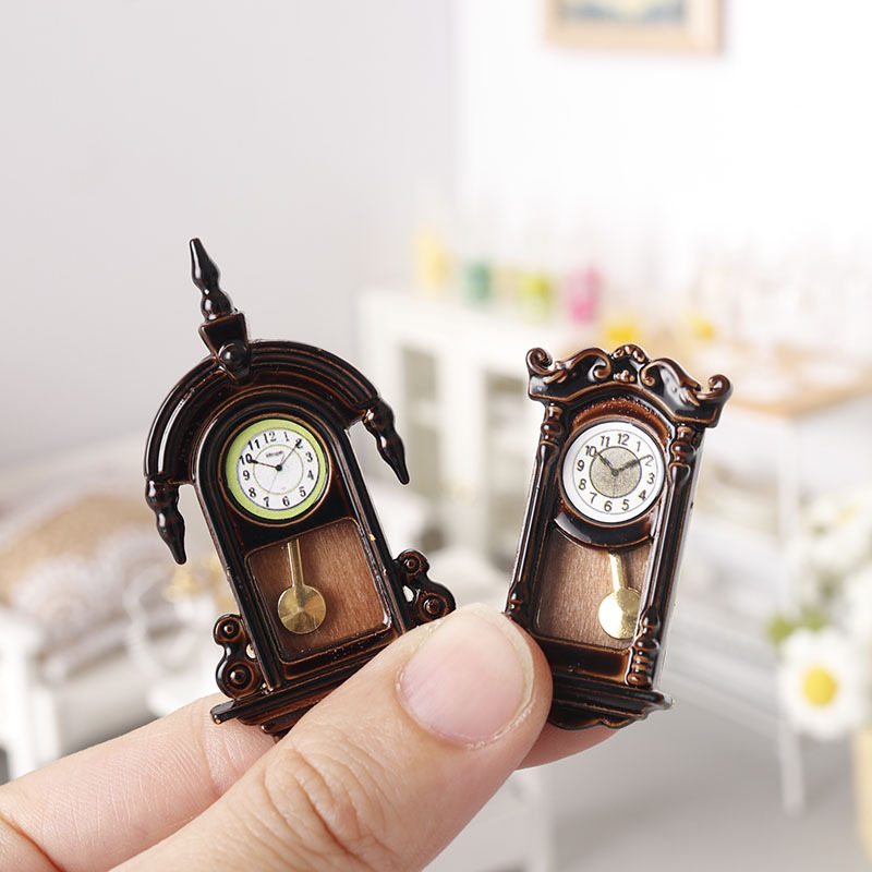 Miniature model retro wall clock mini toy 1:12 minutes ob11 doll house dollhouse play house diy
