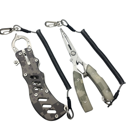 Camouflage Lure Pliers Fish Controller Set Multifunctional Fishing Pliers Fish Taker Binding Hook Pliers Unhooking Pliers Equipment Collection