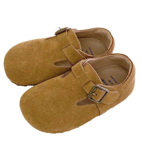 Xiameng children's shoes, spring and autumn new styles, girls' princess leather shoes, children's frosted genuine leather Birkenstock shoes, boys' single shoes