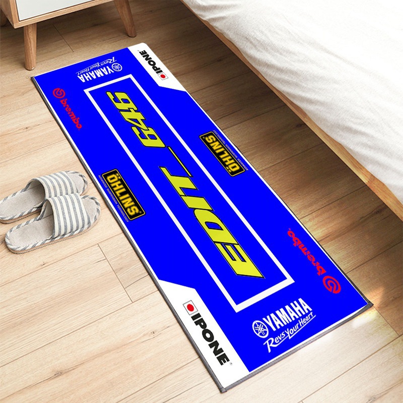 Cross-border motorcycle logo series crystal velvet silicone bottom display pad non-slip dirt-resistant parking blanket TEMU wholesale