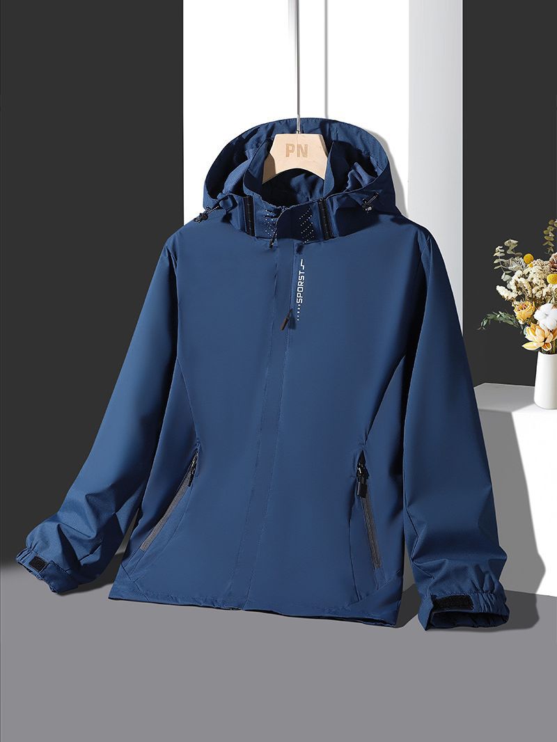 Hombres y mujeres misma primavera, otoño e invierno con capucha suelta casual nuevo 2023 impermeable cálido a prueba de viento chaqueta image 4