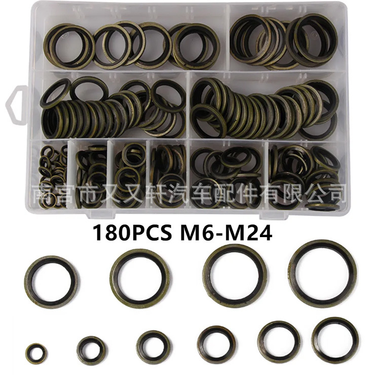 180pcs suitable for repair box screws high pressure oil pipe seal…