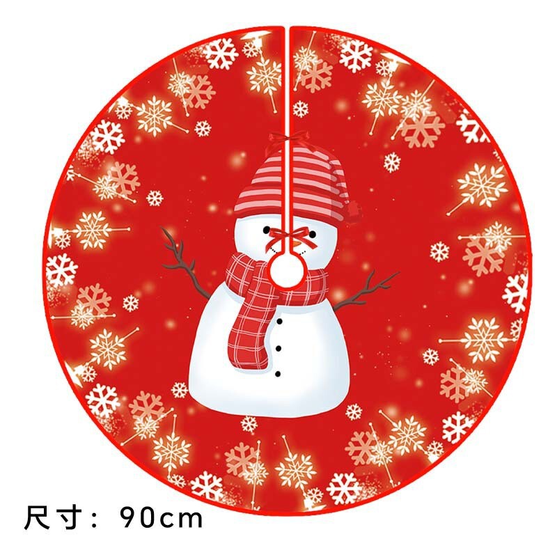 国境を越えたクリスマス装飾用品の雰囲気配置雪花箔押しベルベットの木のスカートの雰囲気配置クリスマスツリーの底|undefined