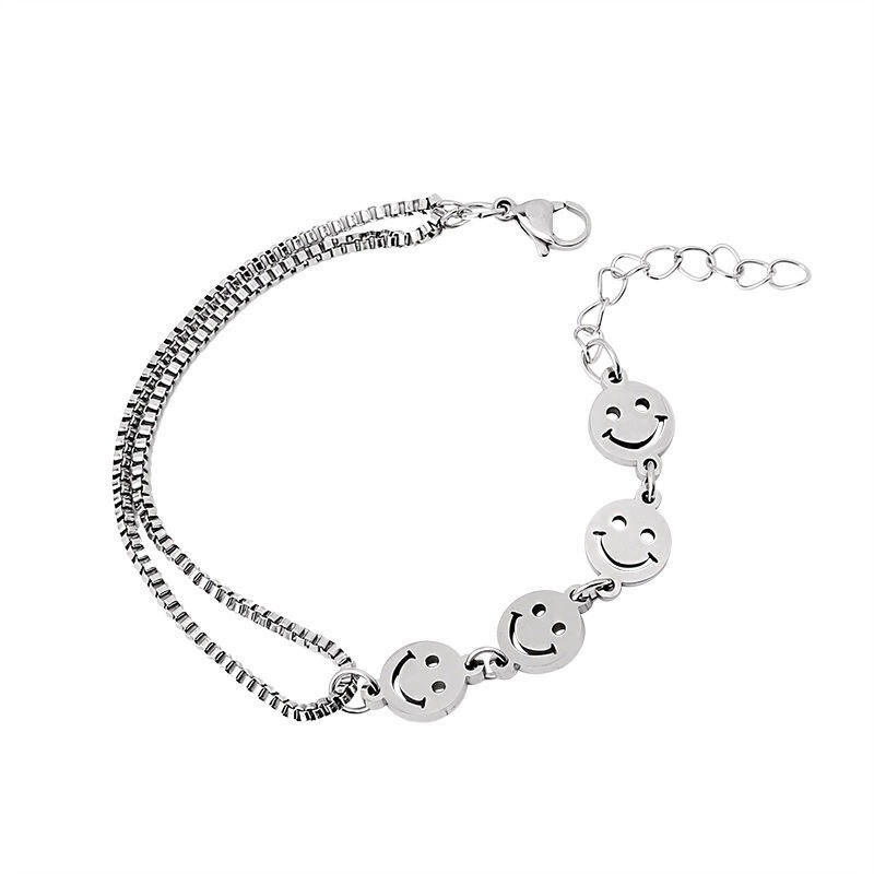 Retro brand small design bracelet stainless steel, jewelry hip-hop style, accessory