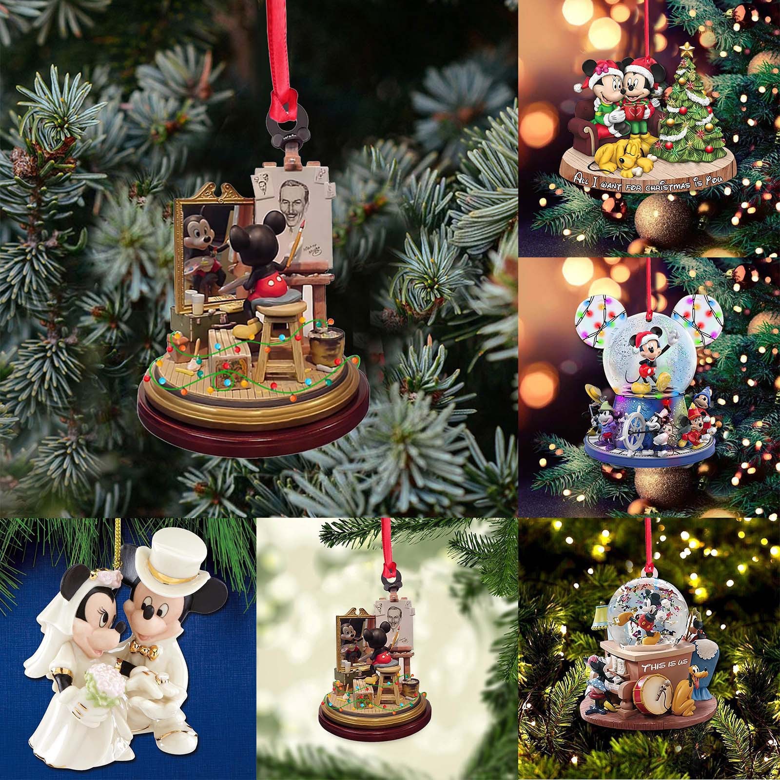 Transfronterizos nuevos Amazon Navidad árbol de Navidad colgante decoración acrílico plano colgante creativo