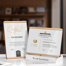 实木质奖牌金属授权牌制作经销商A4荣誉证书亚克力牌匾