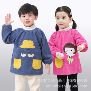 Baby overalls for boys and girls waterproof wholesale Chinese style Tang suit autumn and winter thick corduroy eating baby reverse dressing