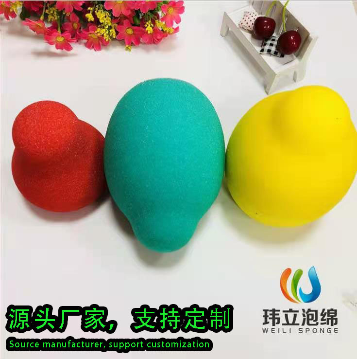 厂家直供异形水果形状海绵玩具海绵花瓶形状海绵葫芦形玩具海绵球