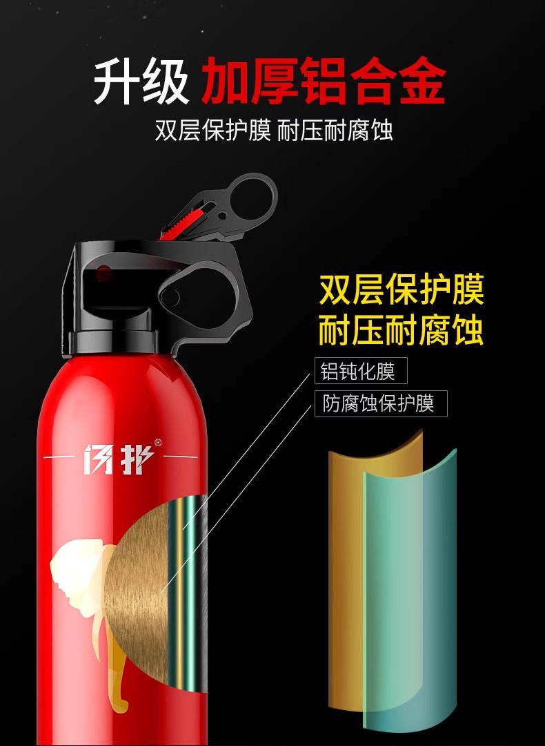 Car-Mounted Fire Extinguisher 2026 New Model High Temperature Resistant Explosion-Proof 21B Water-Based for Home and Private Car Use 3C Certified Portable