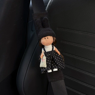 Belt Decoration Anti-Wear Clothing Pair — Seat belt shoulder pad - black-shoulder-pads-spotted-pants-potato-sister