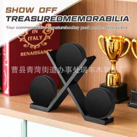 木质曲棍球收纳架俱乐部台面冰球展示架运动员团队可拆卸支架跨境