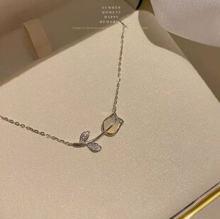 قلادة تصميم صغيرة للعلامة التجارية ، وسلسلة طازجة للحقيبة الرئيسية ، والملحق ، وأسلوب الفاخرة الخفيفة ، وتصميم بسيط وأنيق