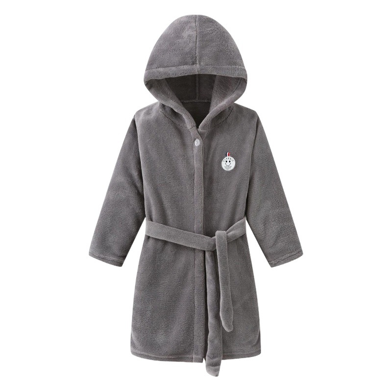 Children's Morning Clothes Nightgown Cross-Border Amazon Flannel Baby Baby Bathrobe Boys and Girls Coral Velvet Pajamas Autumn