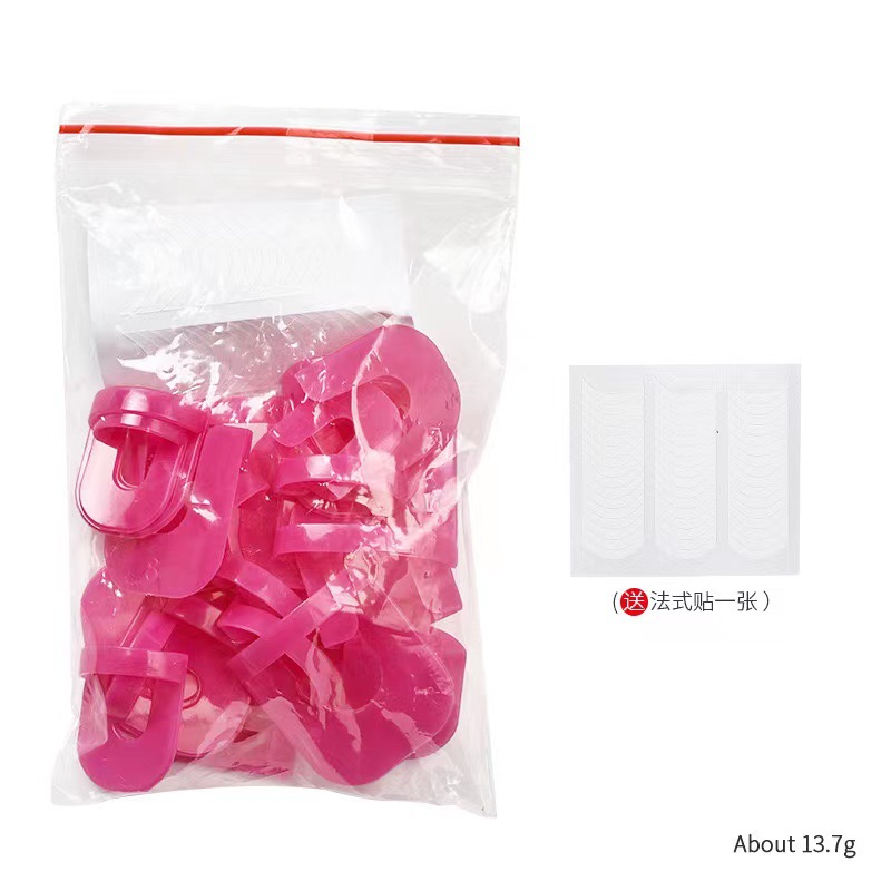 Clip anti-desbordamiento de uñas modelo clip borde de uñas impresión de esmalte de uñas degradado francés herramienta auxiliar anti-desbordamiento