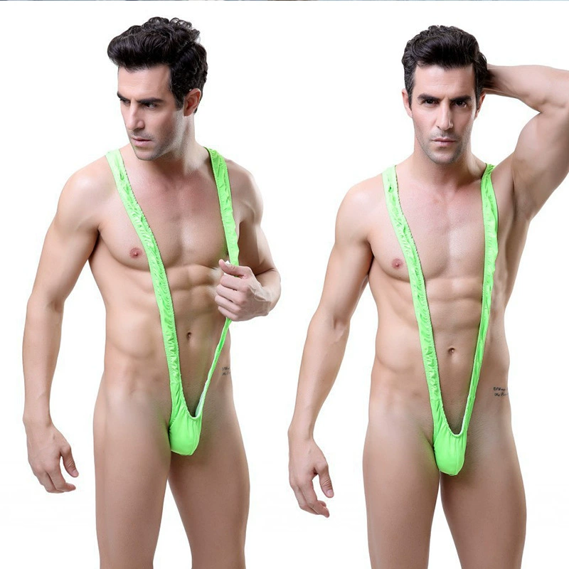 Men's Travel Bodysuit Swimwear Suspenders, One Size Fits All, Multi-Color (Fluorescent & Classic)