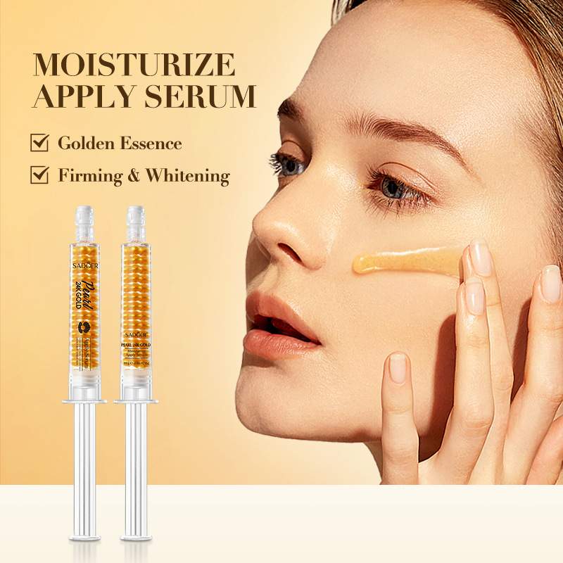 SADOER Esencia blanqueadora e hidratante de colágeno All Golden Pearl para rejuvenecer la piel_voghion.com