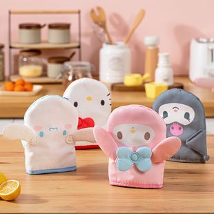 Sanrio Genuine Authorized Stereo Thickeneded Insulated Kitchen Anti-Scalding Gloves for Baking and High Temperature Oven