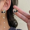 Silver needle, design universal earrings, silver 925 sample, flowered, internet celebrity, trend of season