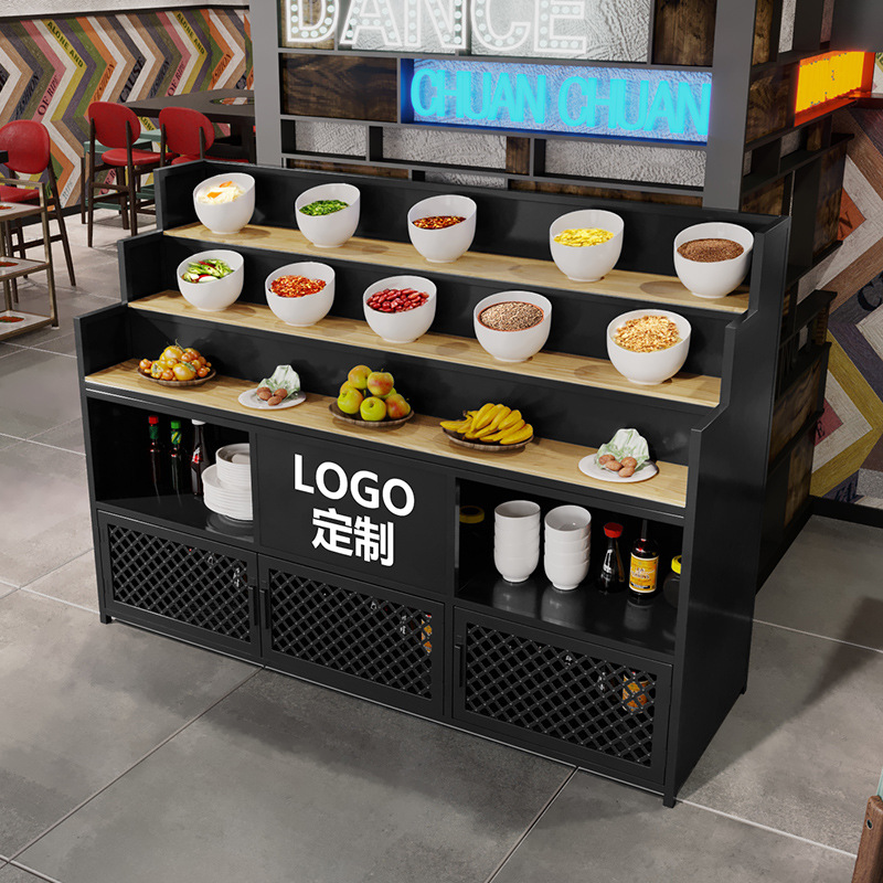 Hot Pot Restaurant Self-Service Small Seasoning Table Commercial Sauce Table Restaurant Restaurant Cooking Rack Haidilao Seasoning Table