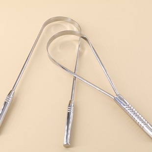 [Manufacturer Customized Oral Care] Factory Direct Oral Care Stainless Steel Silver High Quality Tongue Scraper