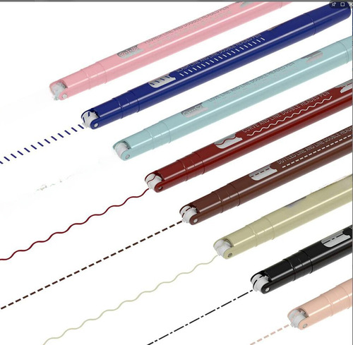 Star Seed Dual-Head Floral Contour Curve Pen, Roller Floral Edge Handmade Report Hook Line Handwritten Diary Highlighter Pen