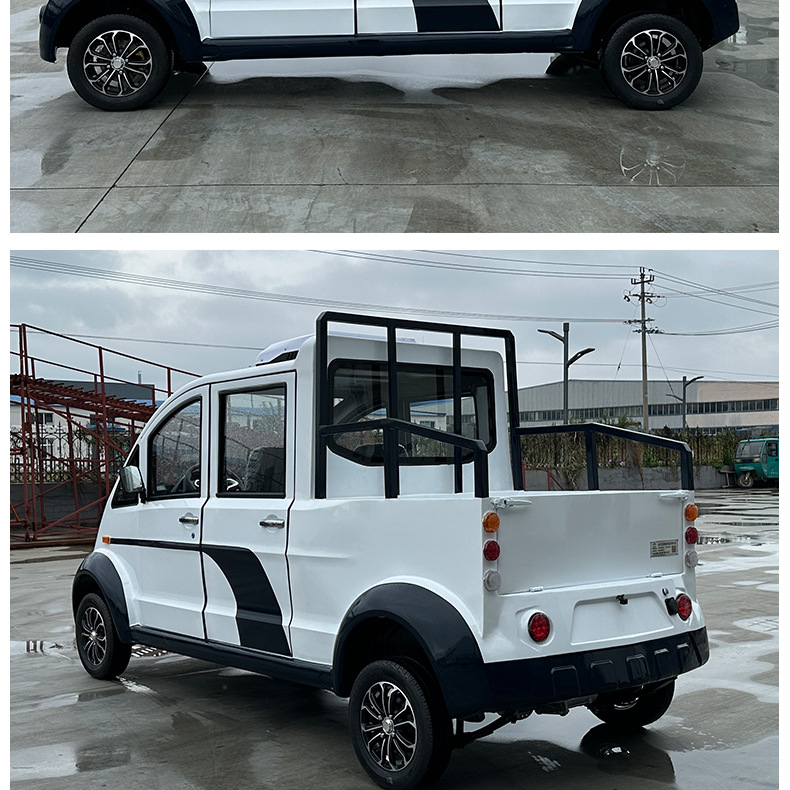 Manufacturer of Tourist Vehicles for Scenic Areas, Fully Enclosed 5-Seater Pickup Truck with Bucket for Factory Security Patrol, Property Management Electric Patrol Vehicle