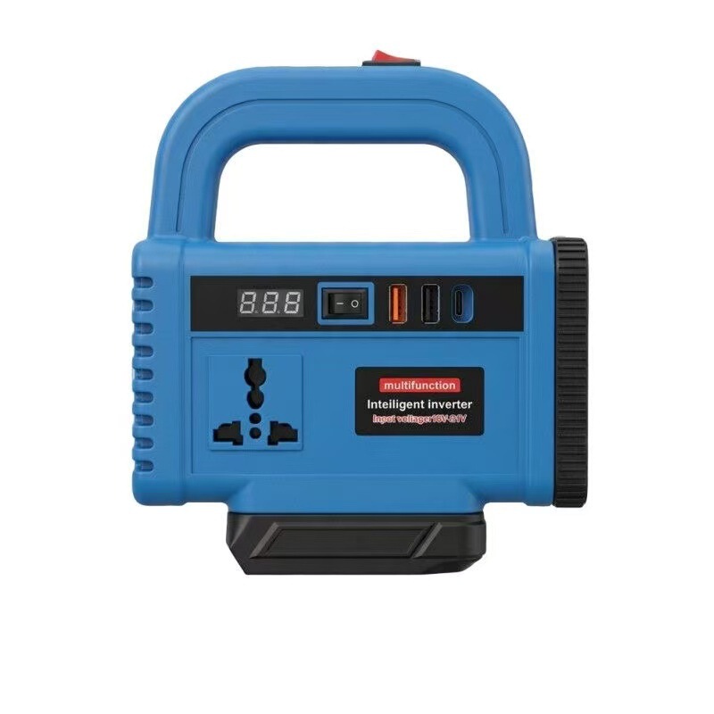 Foreign trade cross-border smart lithium battery inverter 18-21V dual USB interface DC5V charging power supply 220V/type-c Foreign trade cross-border smart lithium battery inverter 18-21V dual USB interface DC5V charging power supply 220V/type-c