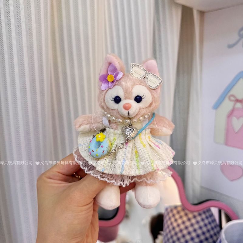 玲娜貝児の青い真珠のお姫様のスカートはぬいぐるみのかばんをつけてキーホルダーのメーカーを包んで直接販売します。|undefined