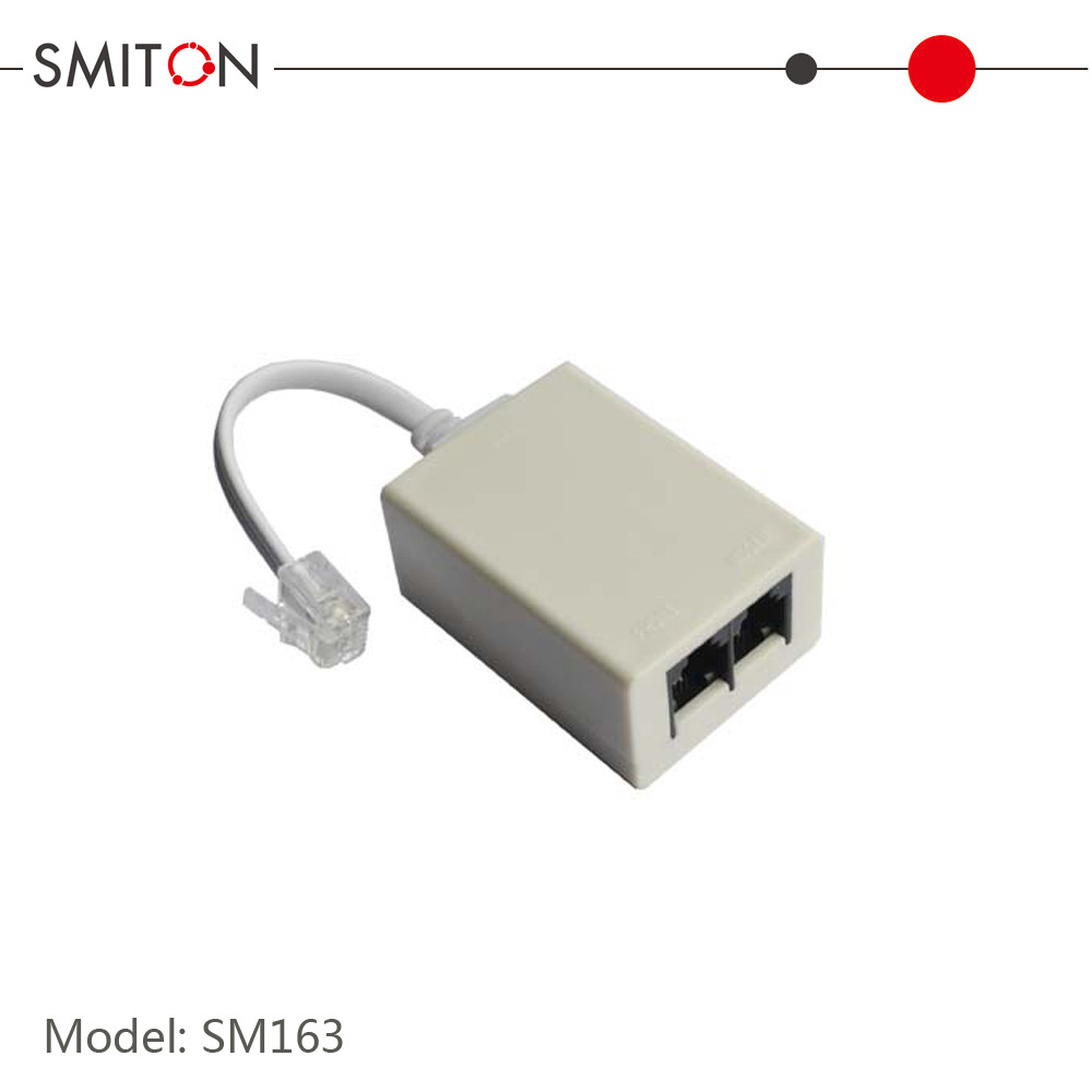 ADSL语音分离器  splitter电话分离6p2c白色各种带线款式挑选
