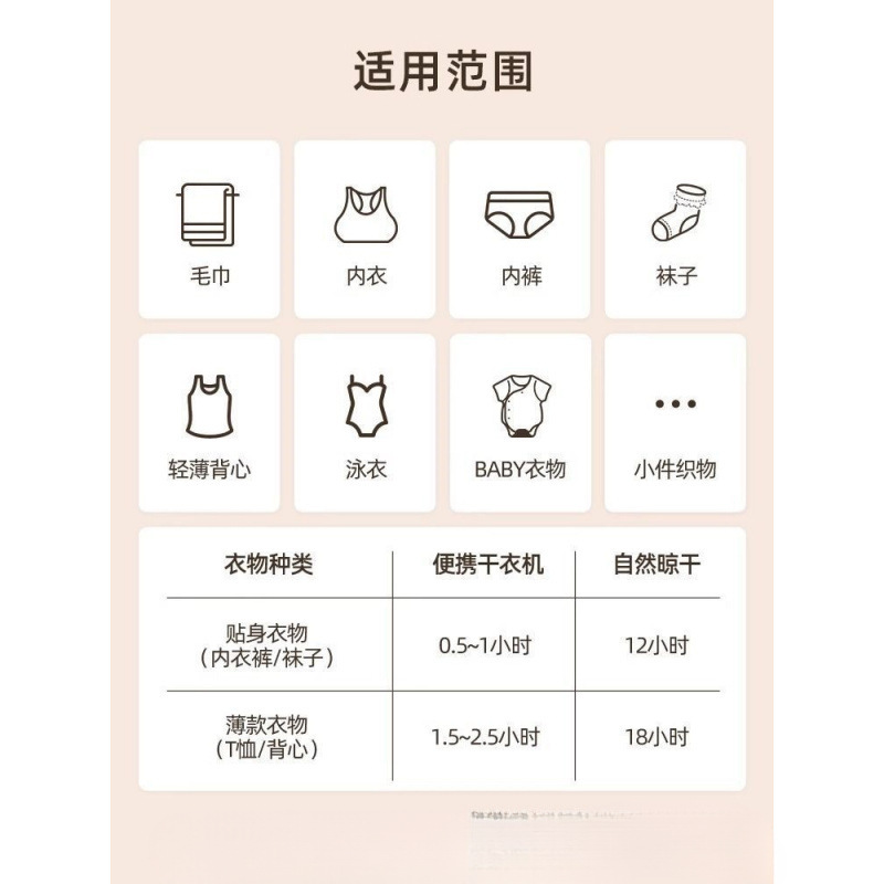 Cross-Border Household Quick-Drying Clothes Machine Portable Style Blue Light Mite Removal Foldable Small Hook Dormitory Clothing Drying Machine
