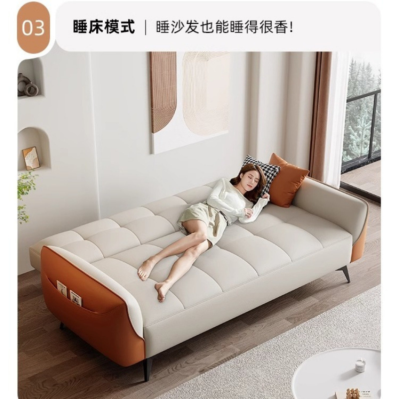 Cat Scratch Cloth Sofa Bed Multifunctional Dual-Purpose Modern Simple Living Room Apartment Small Apartment Single and Double Foldable Sofa
