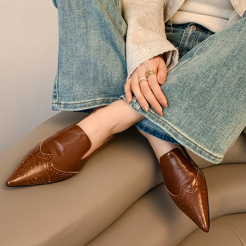 CHIKO Aj Pointy Toe Block Heels Loafers Shoes