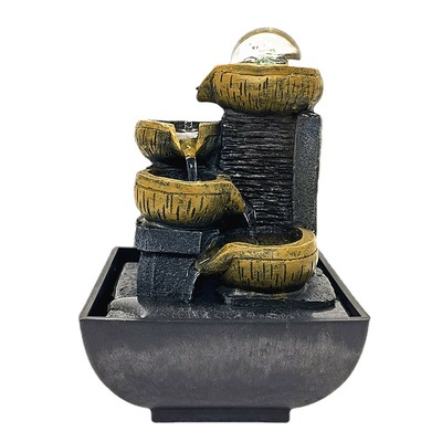 New cross border Resin fountain Flowing water Decoration desktop fountain resin Arts and Crafts Home Furnishing originality fountain