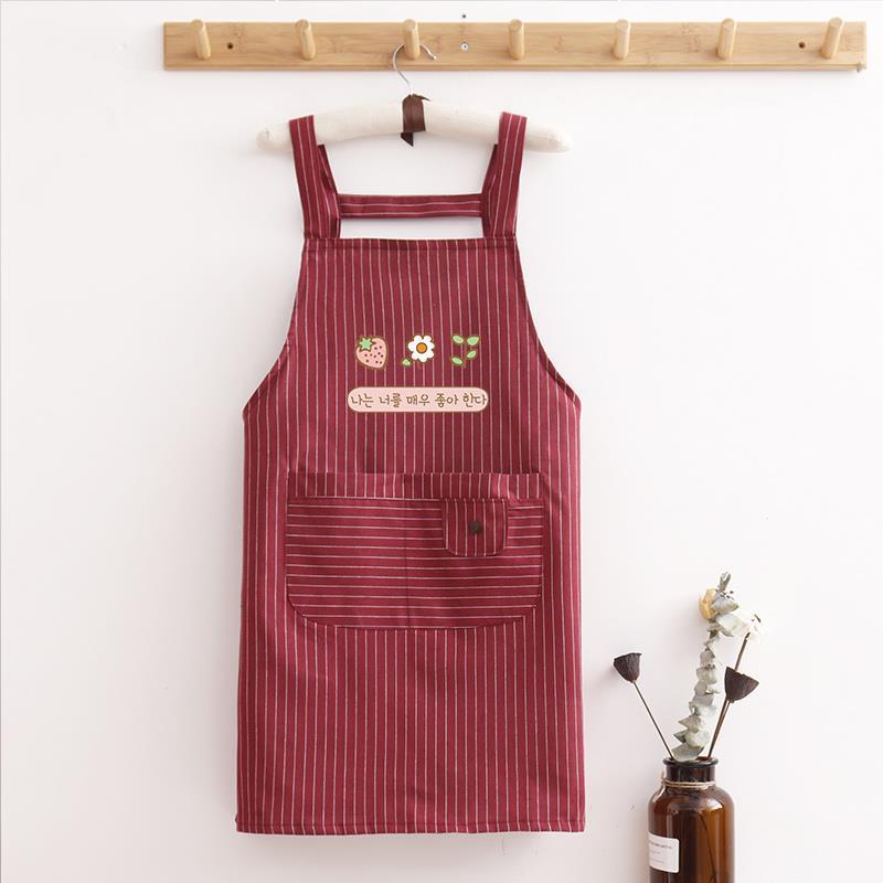 단층 스트랩 스트라이프 코리안 플라워 버건디