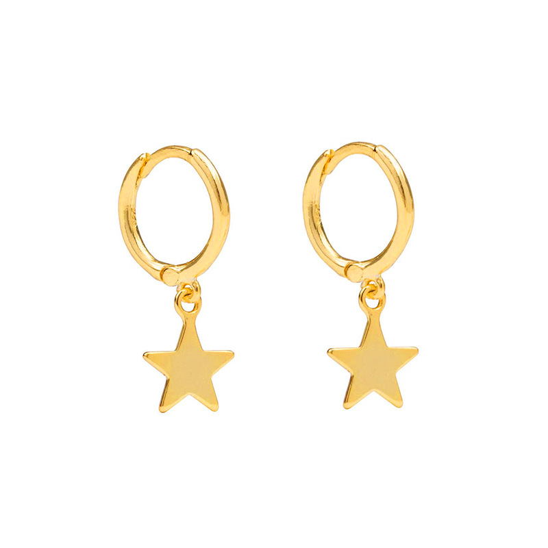 Fashion Five-pointed Star Glossy Star S925 Silver  Earrings display picture 9