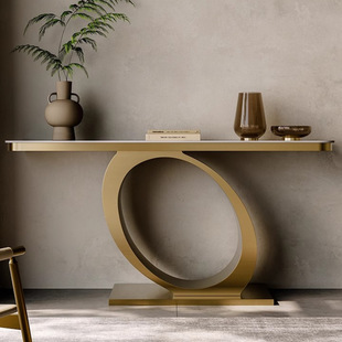 Light Luxury Entrance Slate Console Table Against the Wall, High-End Italian Minimalist Console Table, Extremely Narrow Strip Corridor End Table