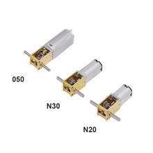 N20/N30/050微型减速电机涡轮蜗杆双轴马达DC5V6V9V12V小车