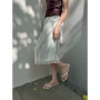 蕾丝后开叉夏季显瘦半身裙