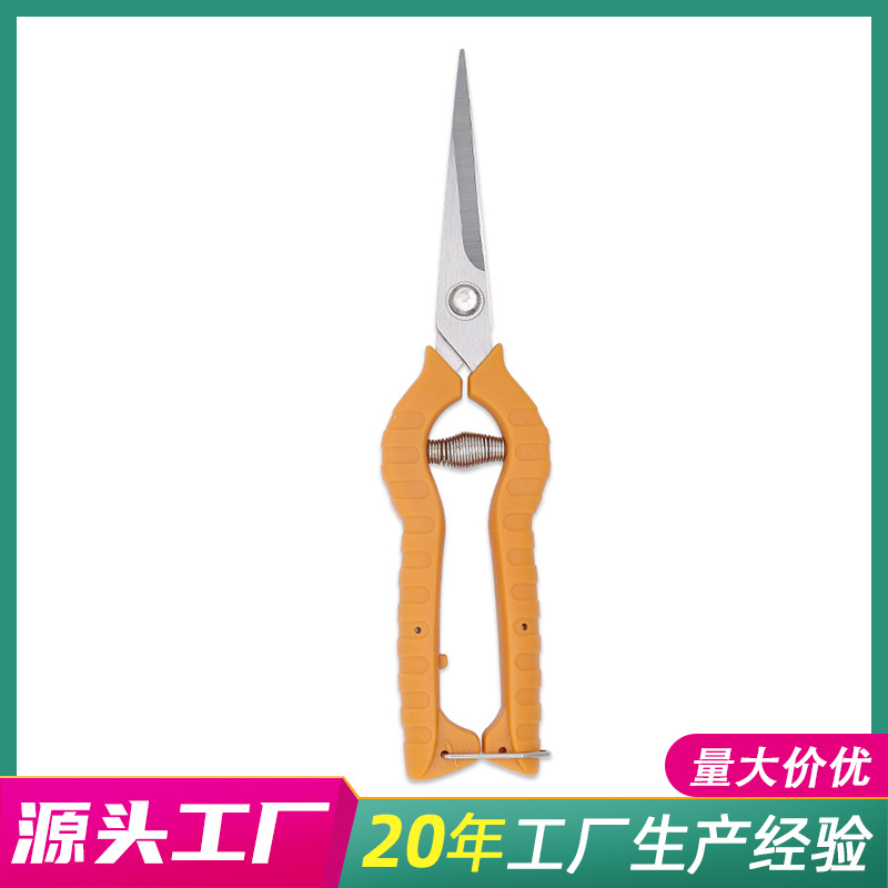 厂家批发直头不锈钢修枝剪园艺剪刀花枝摘果剪园林花卉树枝剪枝剪